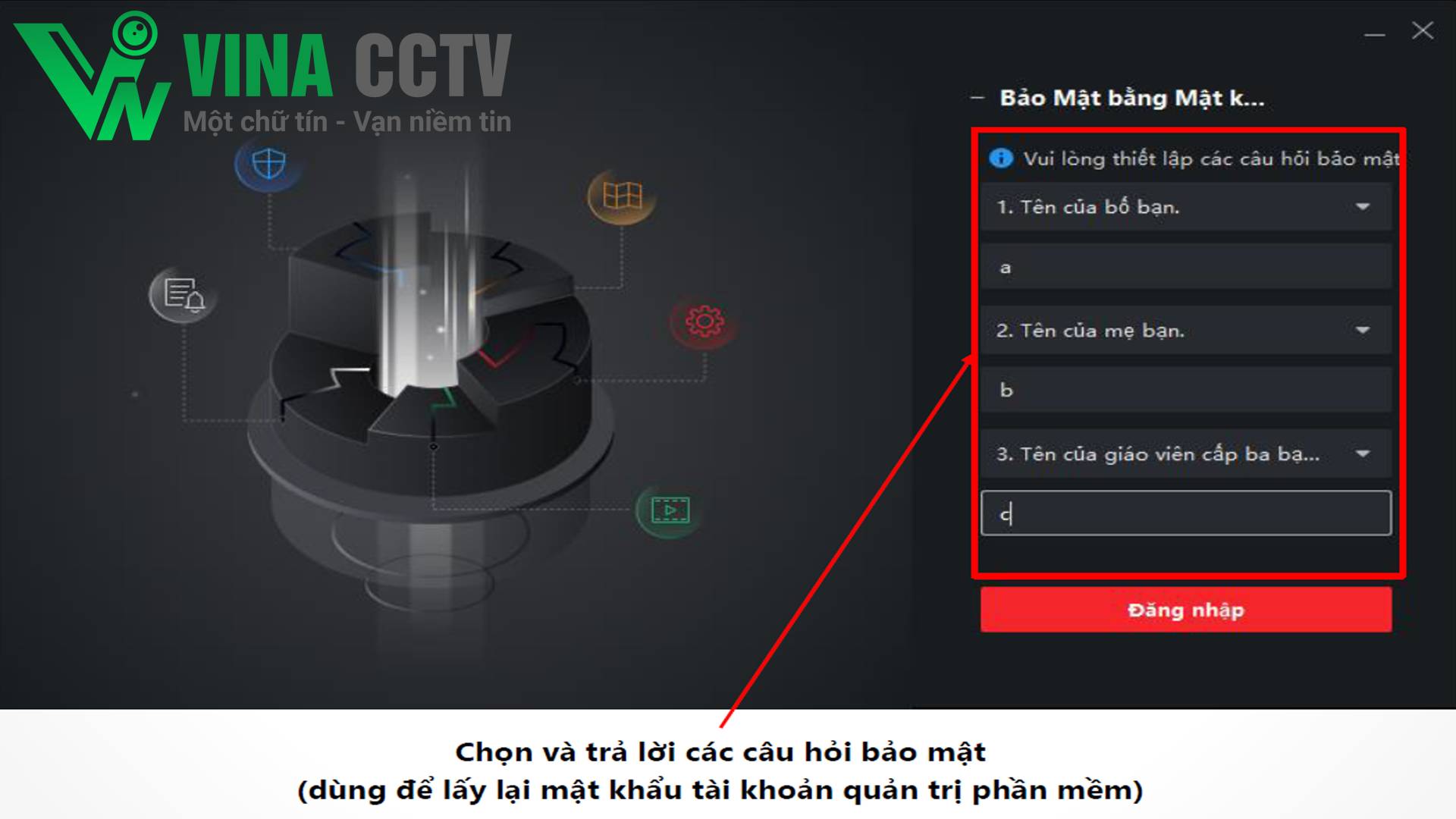 Thiết lập câu hỏi bí mật