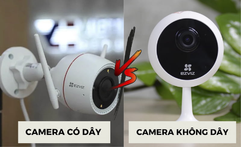 So sánh các đặc điểm của camera có dây và camera không dây